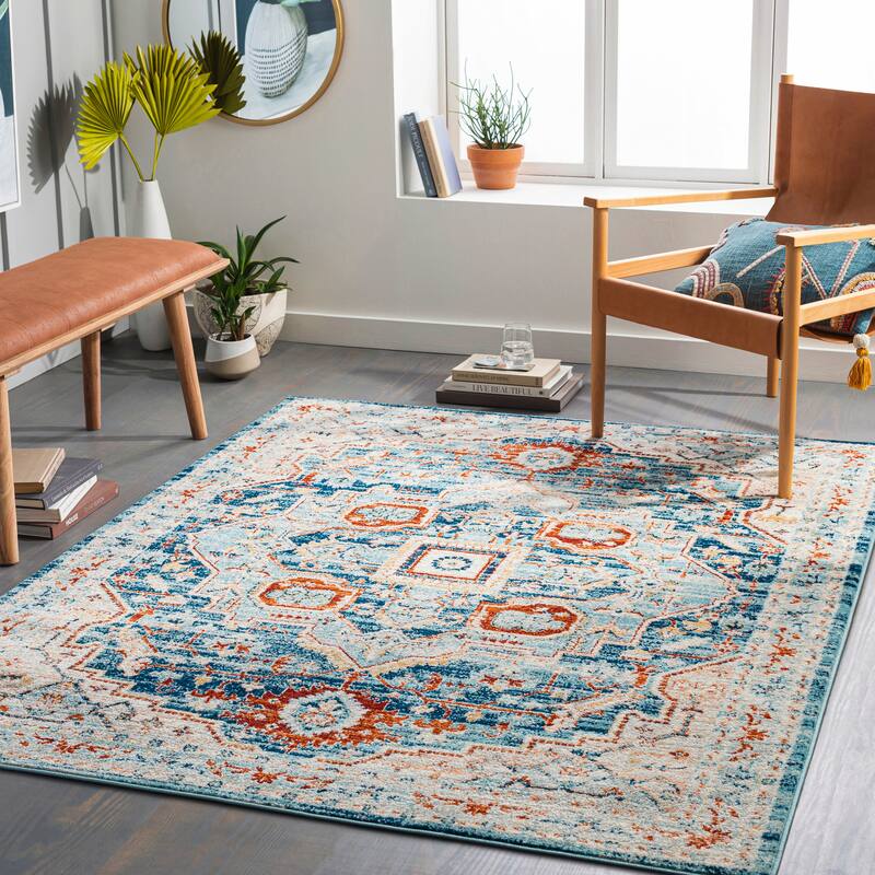 Artistic Weavers Eylul Traditional Medallion Area Rug - 6' 7" x 9' - Cream
