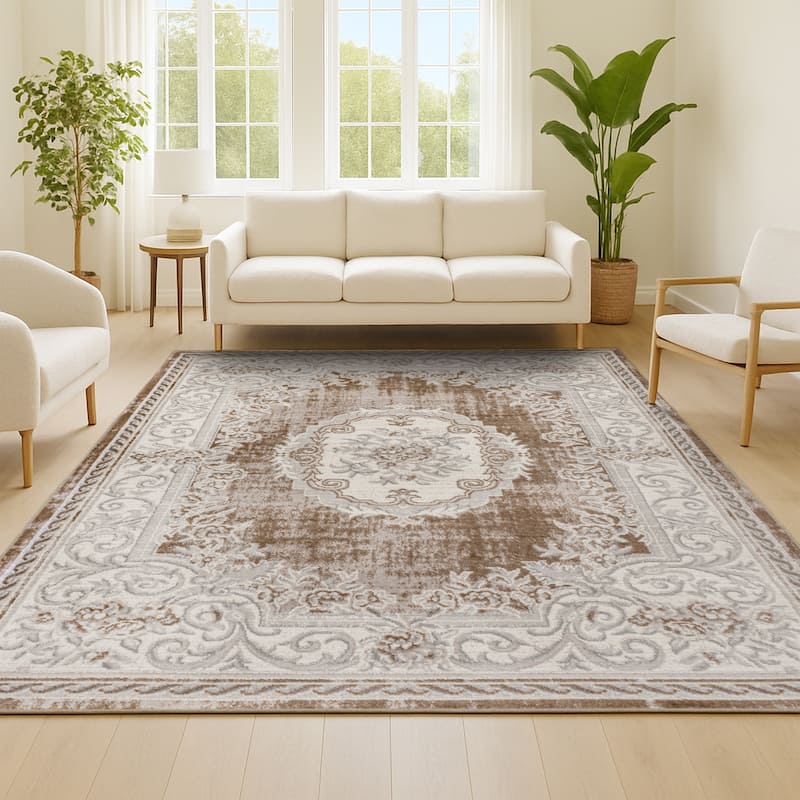 JONATHAN Y Amir Cottage Medallion Area Rug