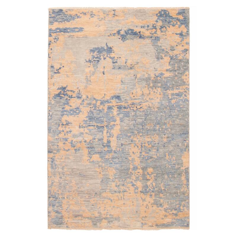ECARPETGALLERY Hand-knotted Mystique Light Denim Blue Wool Rug - 5' 11" x 9' 2" - Light Denim Blue - 5' 11" x 9' 2" - Rectangle