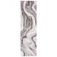 SAFAVIEH Craft Clytie Modern Abstract Marble Pattern Rug - 2'3" x 12' Runner - Grey/Silver