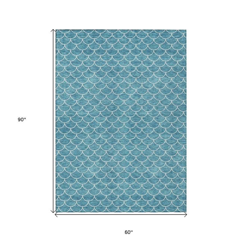 HomeRoots Geometric Transitional Rectangle Outdoor Rug
