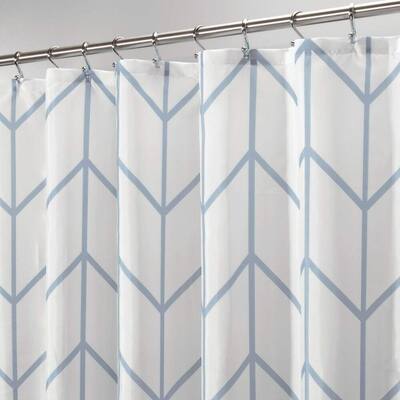 Easy Care Fabric Shower Curtain with Reinforced Buttonholes
