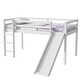 preview thumbnail 22 of 41, Twin Size Low Loft Bed with Slide, Ladder, Safety Guardrails, and Underbed Play and Storage Space for Boys Girls