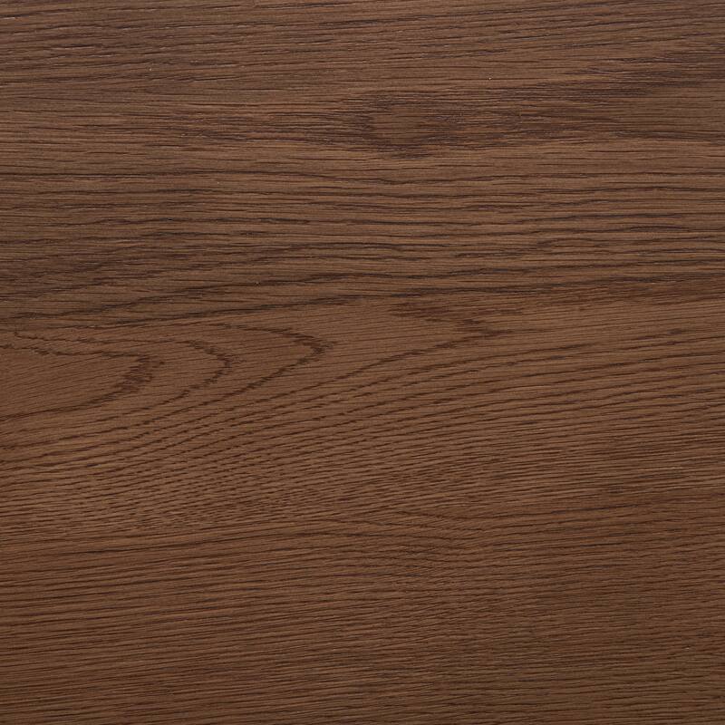 Solna Oak Coffee Table, Cocoa Brown Oval Wood Accent Table, 220lb Cap - Cocoa - Wood