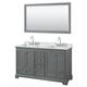 Option Dark Gray / White Carrara Marble Top / Polished