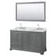 Option Dark Gray / White Carrara Marble Top / Polished