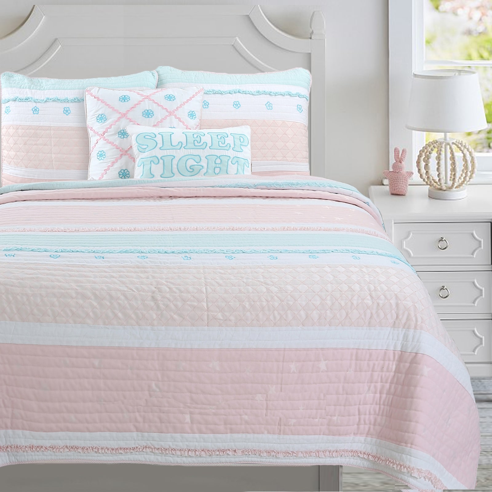 Floral Bloom Peach Bedding king, For Home