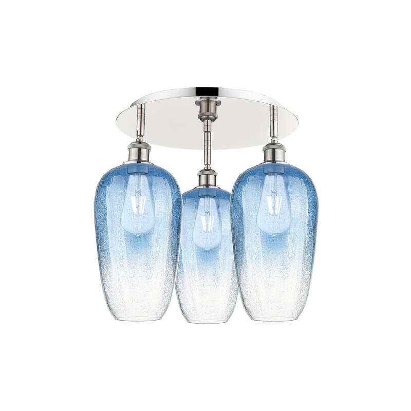 Innovations Lighting Endless Possibilities Ballston - Brookhaven Flute - 3 Light 19" Flush Mount