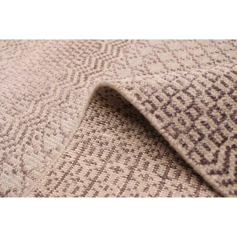 ECARPETGALLERY Hand-knotted Silk Shadow Grey Silk, Wool Rug - 5'2 x 7'6