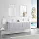 preview thumbnail 5 of 17, Ove Decors Lelio III 60 in. Double Sink Vanity in Grey Brushed Nickel