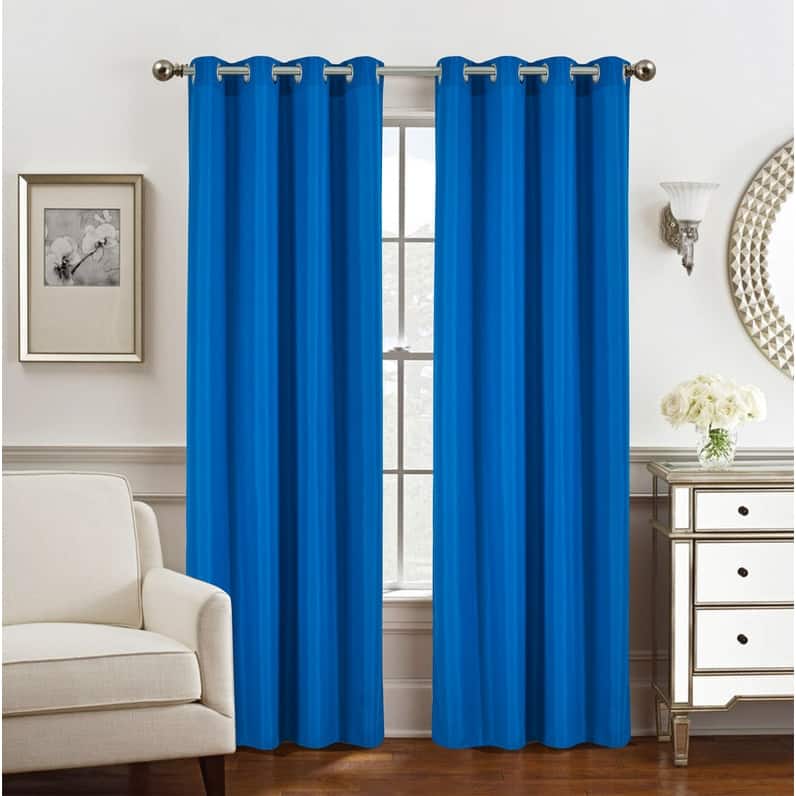 Gilbert Solid Single Grommet Curtain Panel 84" - (1x) 54 x 84 in. - Navy