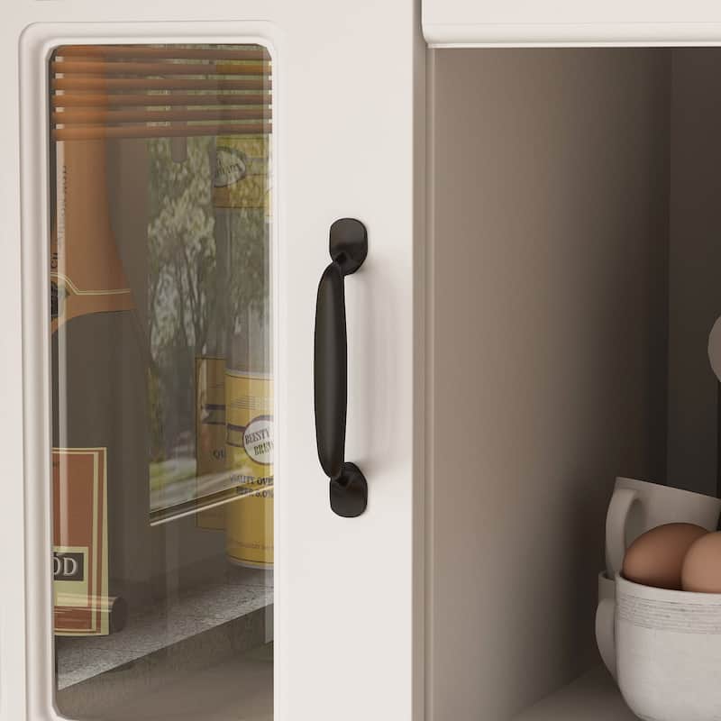 Home Office Storage Solution White Bookshelf, Pantry, and Display Unit