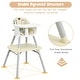 preview thumbnail 6 of 10, Babyjoy 4 in 1 Baby High Chair Convertible Toddler Table Chair Set w/