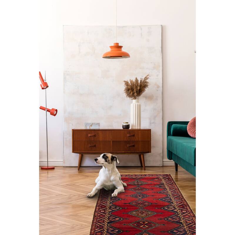 ECARPETGALLERY Hand-knotted Konya Anatolian Red Wool Rug - 3'10 x 9'9