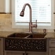 preview thumbnail 12 of 15, Copper Kitchen Faucet with Single Level handle and Pull Down Sprayer
