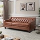 preview thumbnail 22 of 65, Mateo 82.28" Wide Transitional Genuine Leather Sofa with Nailhead Trim and Button-Tufted Back