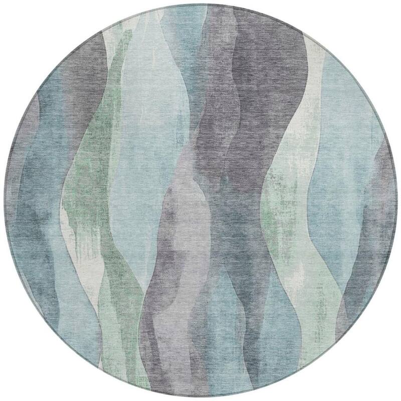 HomeRoots Abstract Transitional Rectangle Outdoor Rug