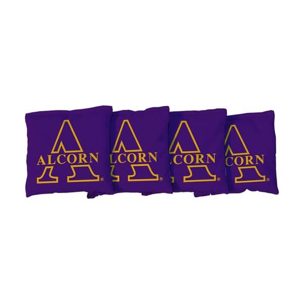 slide 2 of 3, Alcorn State University Braves Purple Cornhole Bags All-Weather Resin Filled