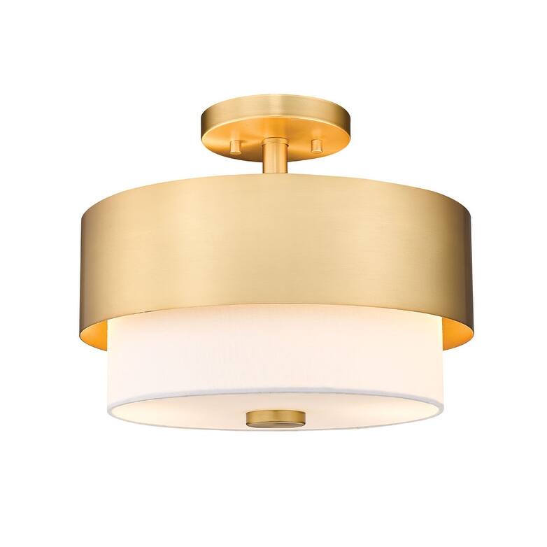 Z-Lite 495SF13 Counterpoint 2 Light 13" Wide Semi-Flush Ceiling - Modern Gold