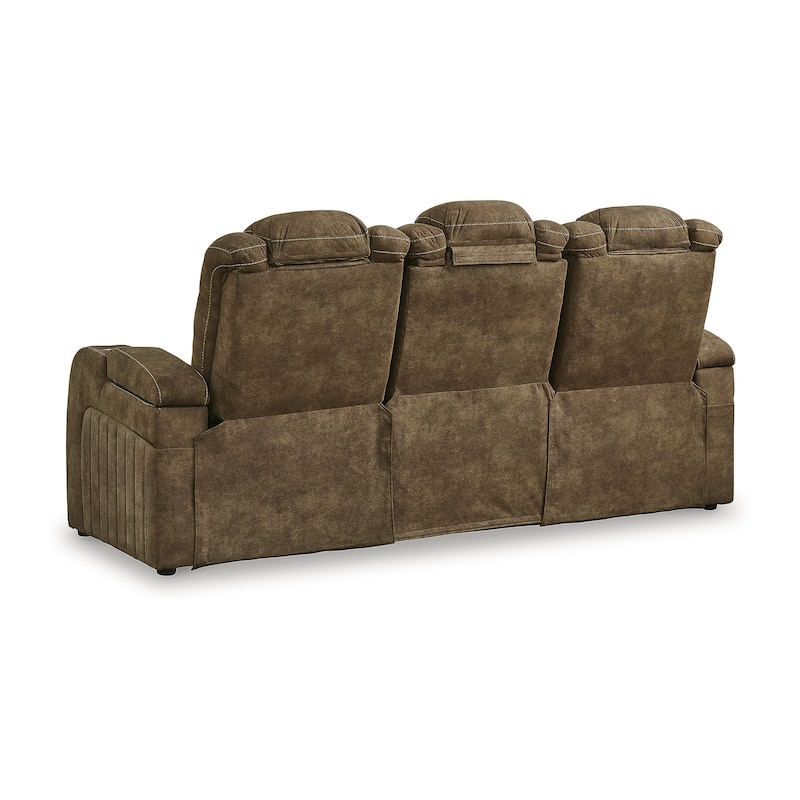 Signature Design by Ashley Wolfridge Brindle Power Reclining Sofa - 86"W x 42"D x 42"H