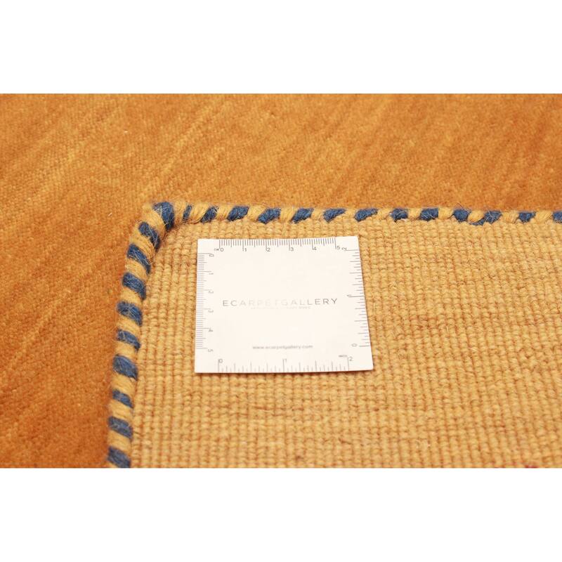 Kashkuli Gabbeh Burnt Orange Rug 2'9" x 6'6" - 2'9 x 6'6