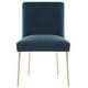 preview thumbnail 49 of 124, SAFAVIEH Couture Nolita Velvet Accent Chair - Mustard / Brass - 28"x23"x35.3" - 28" W x 23" D x 35" H