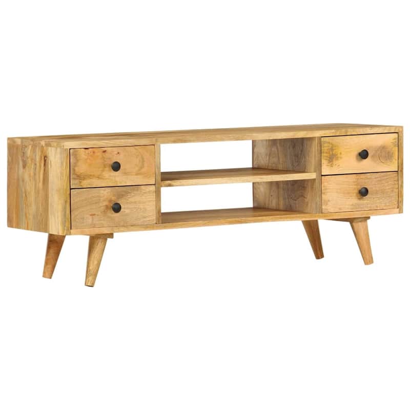 vidaXL TV Stand 43.3"x13.8"x15.7" Solid Wood Mango - 43.3" x 13.8" x 15.7"