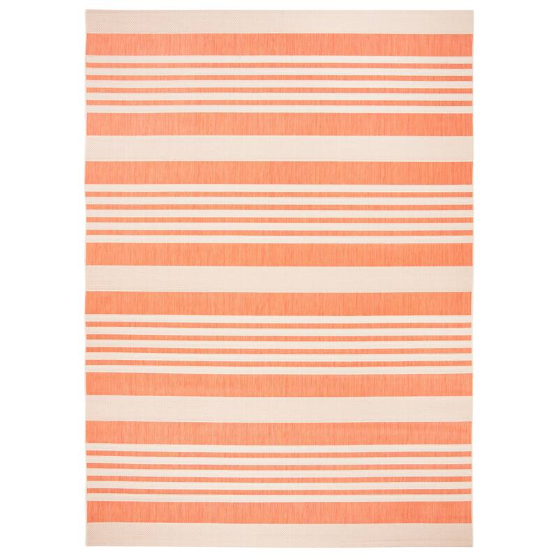 SAFAVIEH Courtyard Orsi Indoor/ Outdoor Waterproof Area Rug - 9' x 12' - Terracotta/Beige
