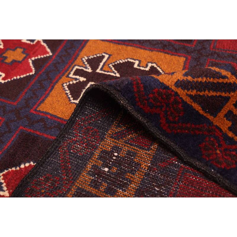 ECARPETGALLERY Hand-knotted Teimani Red Wool Rug - 3'7 x 6'3