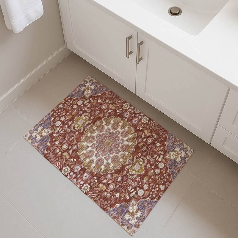 Machine Washable Indoor/ Outdoor Global Eckley Chantille Rug