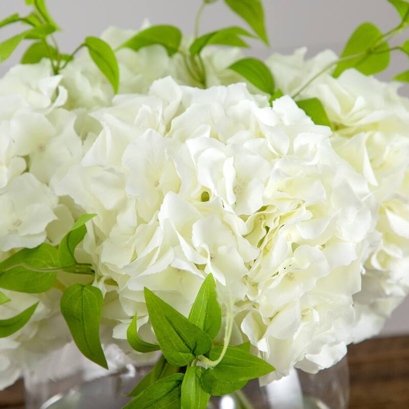 18-in Artificial Hydrangea Arrangement in Vase