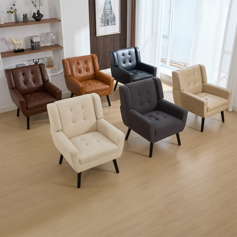 Modern Soft Teddy Material Ergonomics Accent Chair