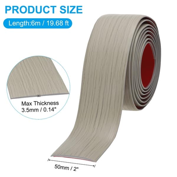 Flexible PVC Floor Transition Strip, Self Adhesive Flooring Transitions 2 Wide Vinyl Floor Flat Divider Strip Elegant Home Decorative Floor Threhold Strip (39.4 inch, Red Oak Flexible PVC Floor Transition Strip, Self Adhesive Flooring Transitions 2 Wide Vinyl Floor Flat Divider Strip Elegant Home Decorative Floor Threhold Strip (39.4 inch, Red Oak