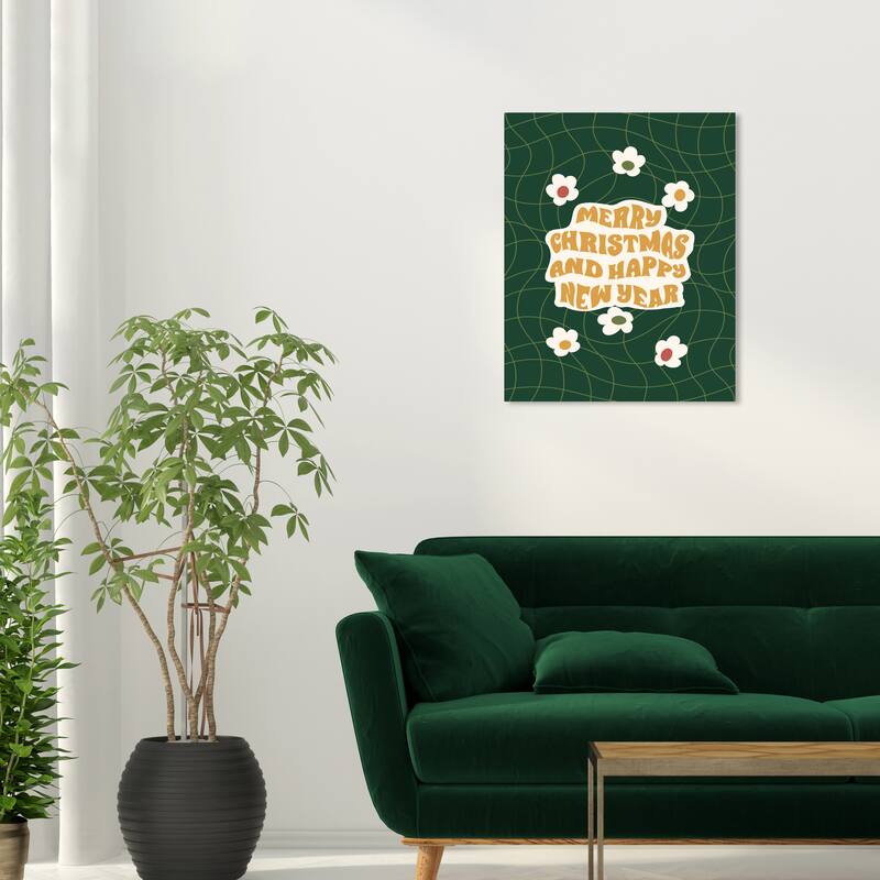 Wynwood Studio Canvas Holiday and Seasonal This Holiday Wishes Gold Wall Art Canvas Print - 20 x 24