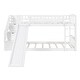 preview thumbnail 5 of 16, Stairway Twin over Twin Floor Bunk Bed with Two Drawers, Slide and Ladder