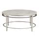 preview thumbnail 6 of 10, Egan Champagne Silver Finish Marble Top Table by iNSPIRE Q Modern