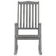 preview thumbnail 3 of 8, vidaXL Rocking Chair with Cushions Gray Solid Acacia Wood - 47.2" x 19.7" x 1.2"
