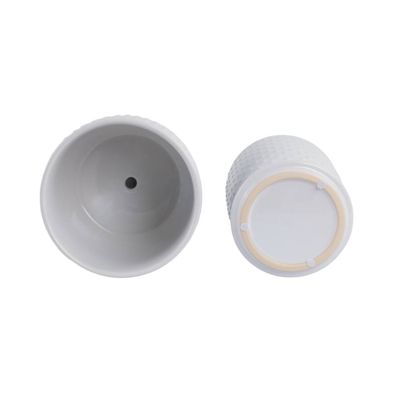 Ceramic Circular Saucer Planters Set of 2 - 6/8 in.