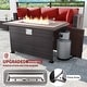 preview thumbnail 9 of 28, Kullavik 15PCS Outdoor Patio Furniture Set with Fire Pit Table & Glass Top Coffee Table
