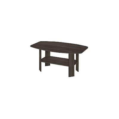 HomeRoots Set Of Three 36" Oak Rectangular Coffee Table With Three Shelves - 35.5