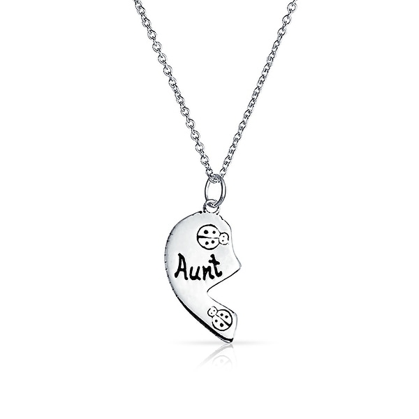aunt and niece heart necklace