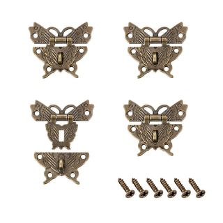 4 Sets Wood Case Box Clasp Closure Hasp Latches Bronze Tone 50 x 43mm - 50mm x 43mm,4 pcs