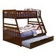 preview thumbnail 8 of 6, Artsy Twin over Full Bunk Bed with Twin Trundle, Dark Cherry Finish Wooden Bedroom Furniture, Space-saving, Espresso