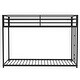 preview thumbnail 8 of 15, Classic Twin over Twin Square Metal Bunk Bed With Exchangeable Ladder and Sturdy Construction