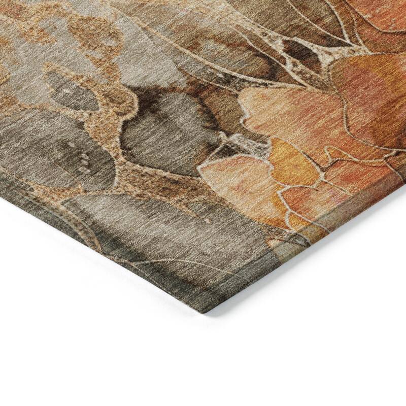 HomeRoots Floral Transitional Rectangle Outdoor Rug