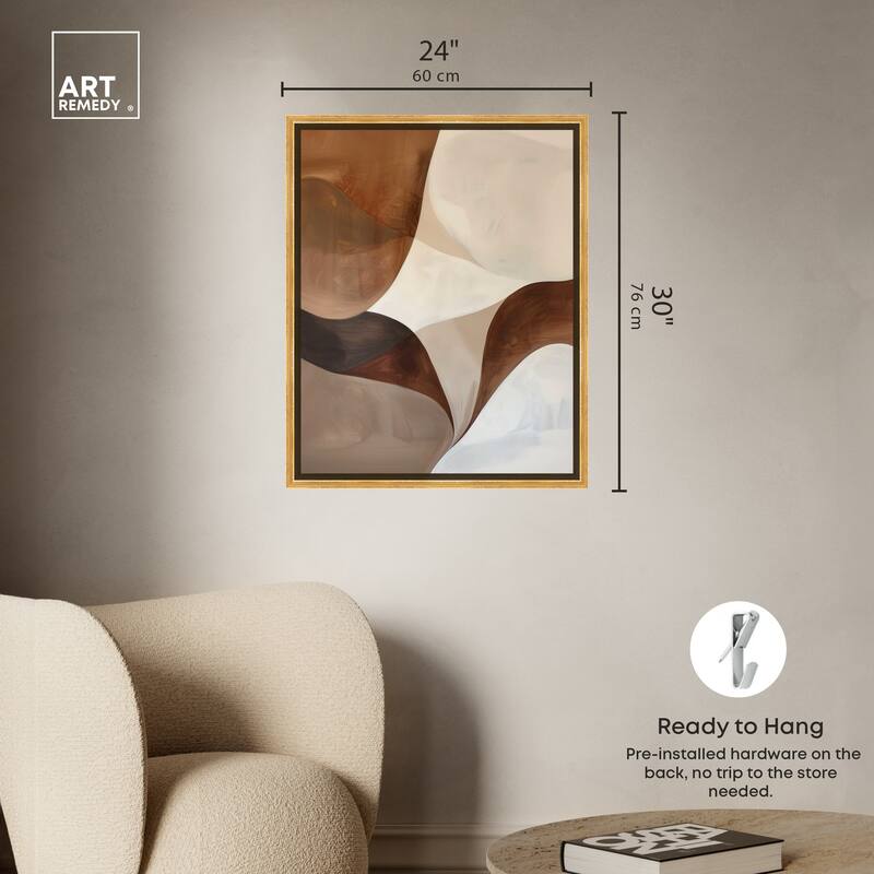 Art Remedy Dream Away Ii Framed Abstract Shapes 1 Piece Canvas Wall Art