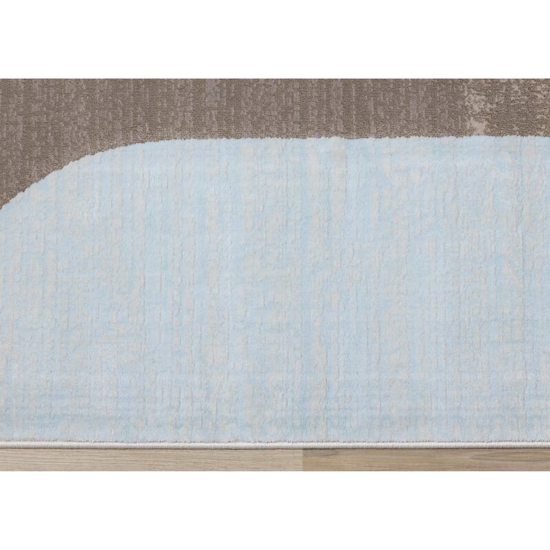 Bloom Collection - Blue/Grey/Cream Shape Shifting Rug