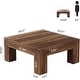 preview thumbnail 30 of 33, 39.4-Inch Square Coffee Table for Living Room, Farmhouse All Wooden Center Table