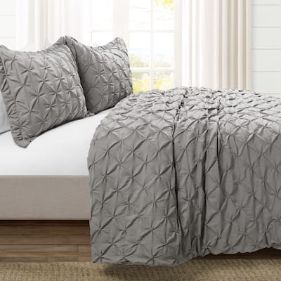 Lush Decor Ravello Pintuck Soft Oversized Duvet Cover 3 Piece Set