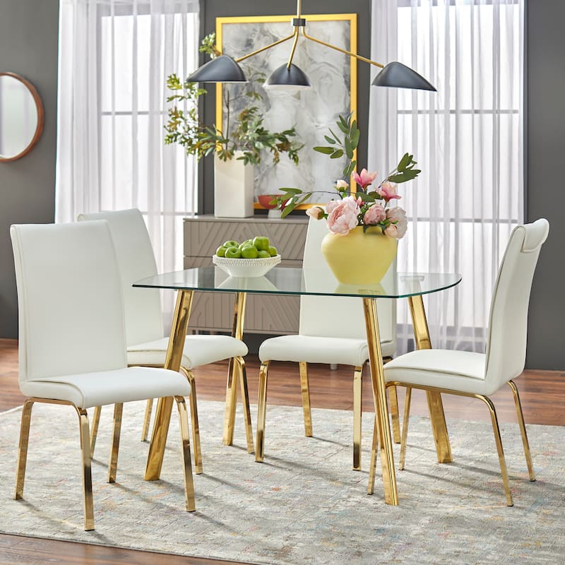 Simple Living 5-Piece Uptown Dining Set - White